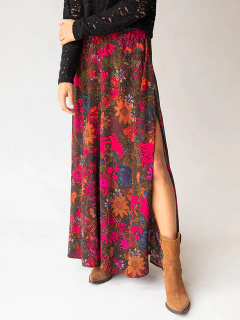 Side-Slit Maxi Skirt