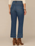 Jean with Double Layer Stud Fray Hem