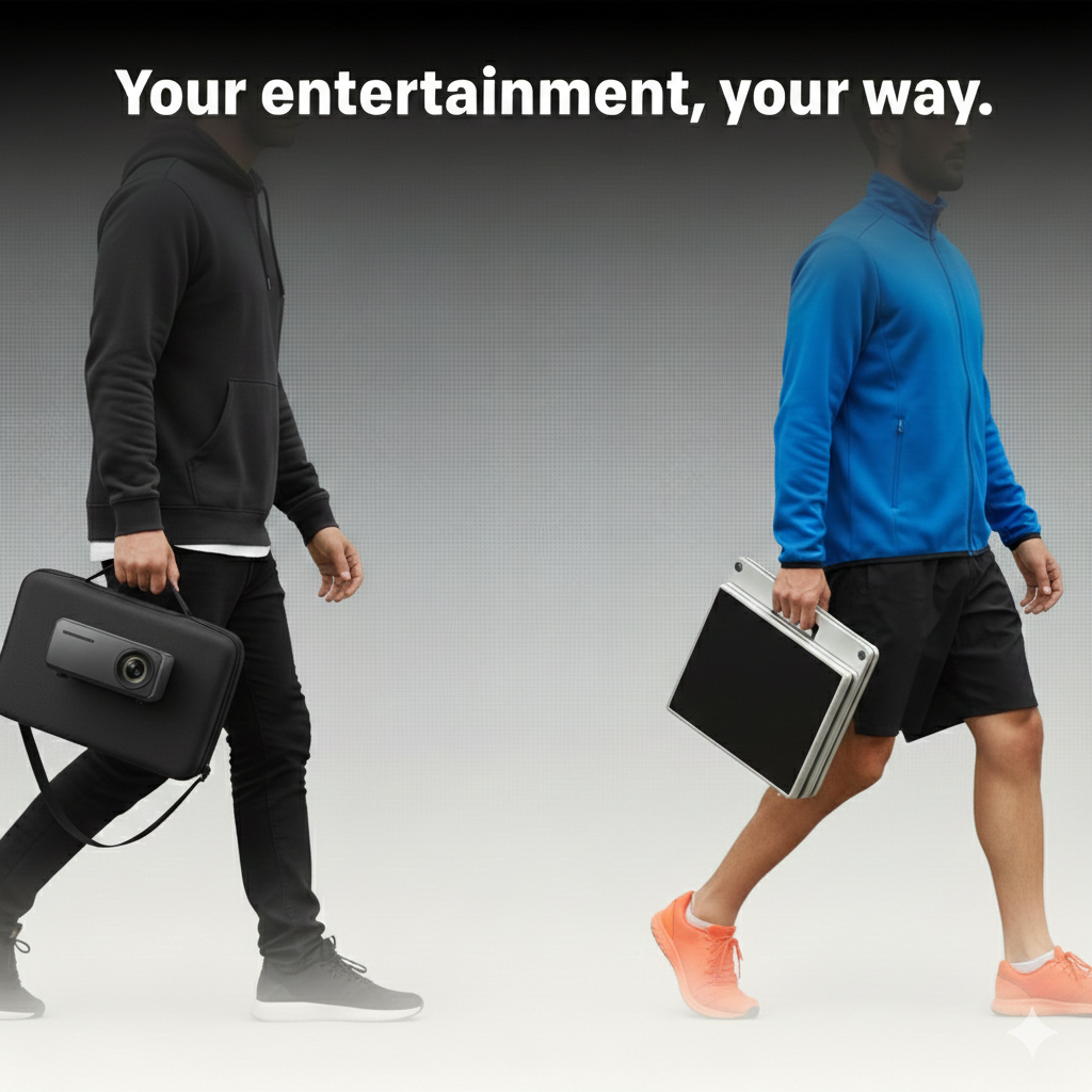 All-in-One Portable Smart TV Kit with Storage Case